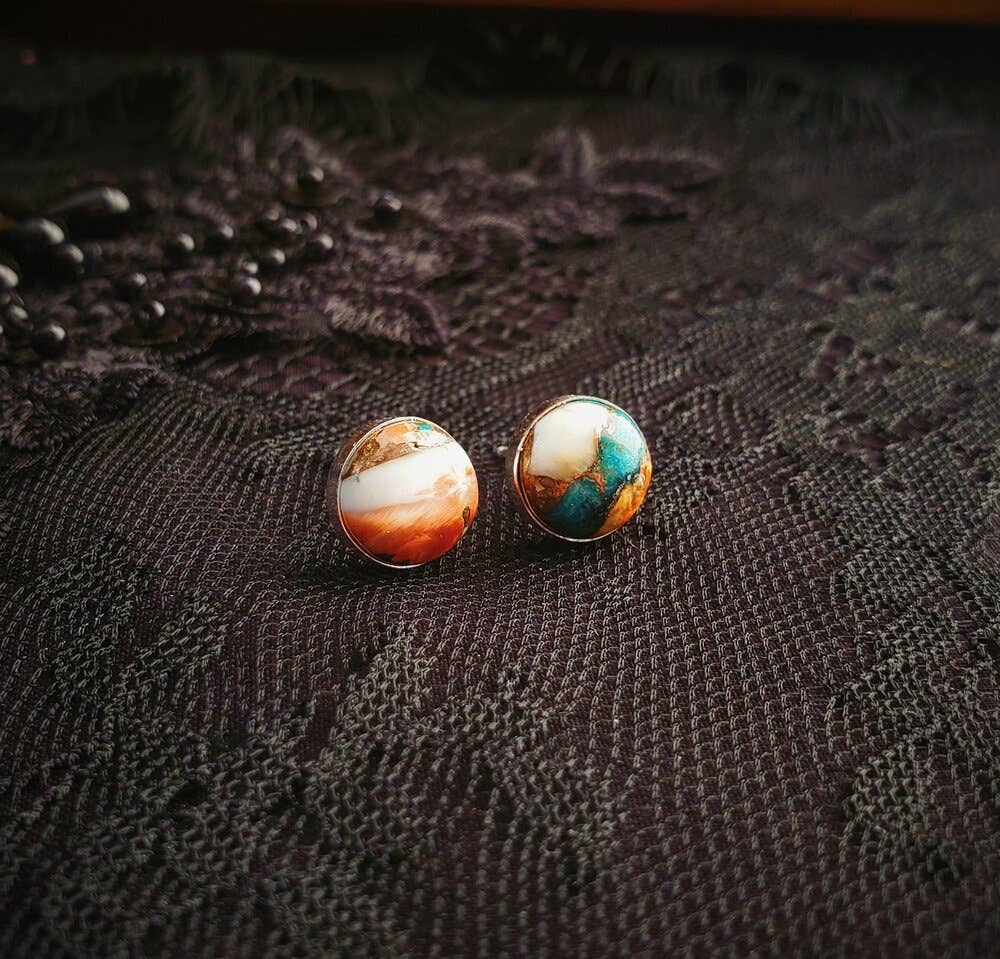 Spiny Oyster Turquoise Spur Studs