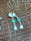 Turquoise & White Buffalo Dangle Earrings