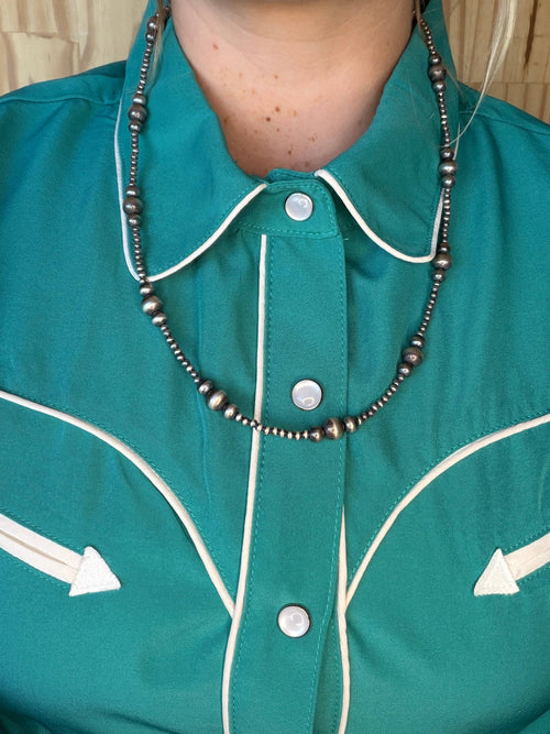 #049 3/6/8mm Graduated Sterling Pearls : 18"